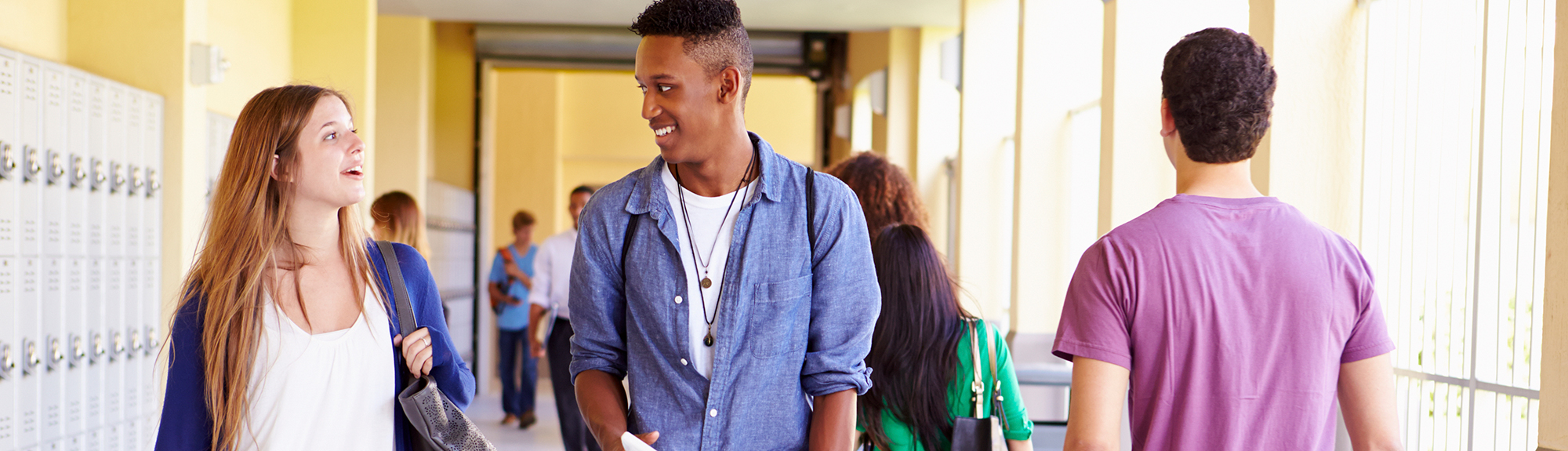 Students Walking Hall